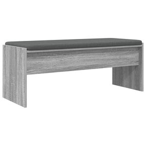 vidaXL Panca per ingresso con cuscino Grigio Sonoma 103 x 38 x 40 cm