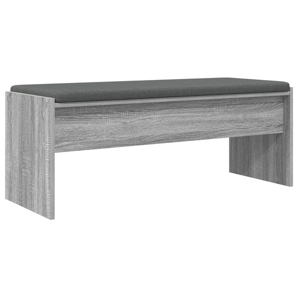 vidaXL Panca per ingresso con cuscino Grigio Sonoma 103 x 38 x 40 cm