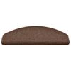 vidaXL Tappetini per scale 15 pz 65x24x4 cm Marrone Semicircolari Grandi