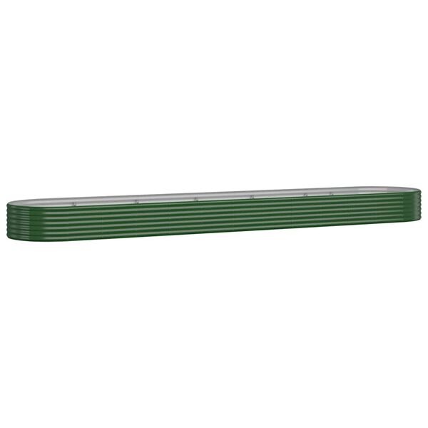 vidaXL Letto Giardino Acciaio Zincato 507x100x36 cm Verde
