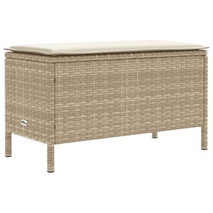 vidaXL Poggiapiedi da Giardino Beige e Crema 80 x 38 x 42 cm