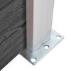 vidaXL Set Pannelli di Recinzione in WPC 526x146 cm Nero