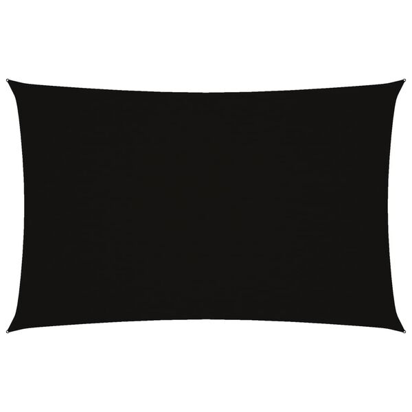 vidaXL Parasole a Vela Oxford Rettangolare 4x7 m Nero