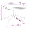 vidaXL Poggiapiedi Crema 60x60x35 cm in Microfibra