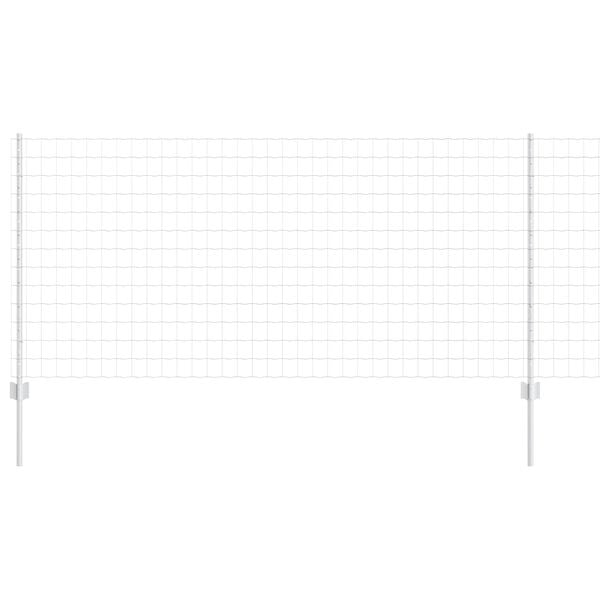 vidaXL Recinzione con Posto Argento 1 x 25 m Acciaio