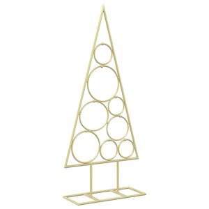 vidaXL Albero di Natale in metallo KUOPIO 60 cm Acciaio Oro