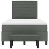 vidaXL Letto a molle con materasso Grigio scuro 120 x 190 cm Tessuto
