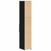 vidaXL Libreria con cassetto Rovere Nero 30 x 42.4 x 185.2 cm