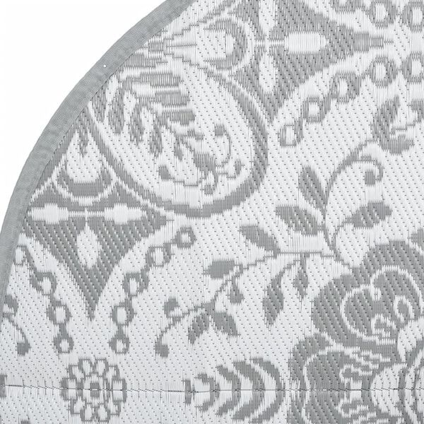 vidaXL Tappeto da Esterno ARAKIL Grigio Chiaro Ø160 cm in PP
