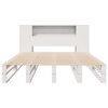 vidaXL Letto Libreria senza Materasso Bianco 135x190 cm Legno Massello