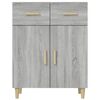 vidaXL Credenza Grigio Sonoma 69,5x34x89 cm in Legno Multistrato