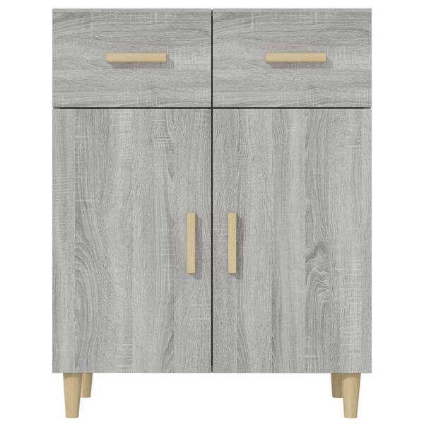 vidaXL Credenza Grigio Sonoma 69,5x34x89 cm in Legno Multistrato