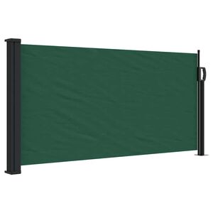 vidaXL Tenda da Sole Laterale Retrattile Verde Scuro 100x300 cm