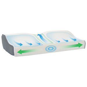 vidaXL Cuscino cervicale Bianco Schiuma Memory 59 x 34,5 x 12 cm