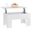 vidaXL Tavolino Salotto Bianco Lucido 79x49x41 cm in Legno Multistrato
