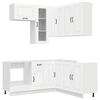 vidaXL Unit&agrave; Cucina KALMAR 8 pz Bianco Legno ingegnerizzato