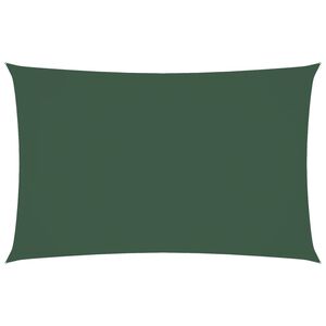 vidaXL Parasole a Vela Oxford Rettangolare 4x7 m Verde Scuro