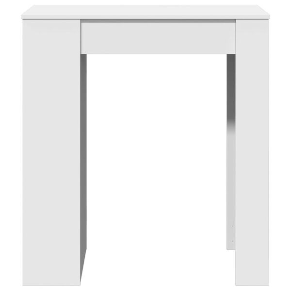 vidaXL Tavolo Bar con Rastrelliera Bianco 95x47x103,5 cm Multistrato