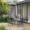 vidaXL Set Pranzo da Giardino 7 pz in Acciaio Antracite
