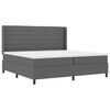 vidaXL Letto a Sorgente LED Grigio scuro 200 x 200 cm Tessuto