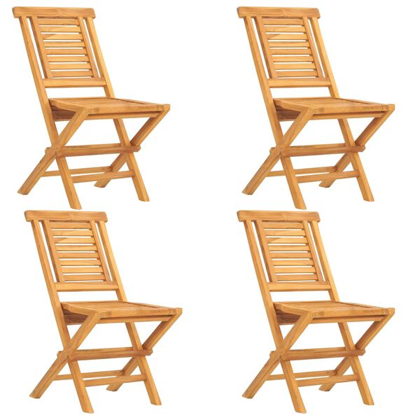 vidaXL Set da Pranzo per Giardino 5 pz in Legno Massello di Teak
