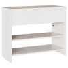 vidaXL Tavolo consolle Drammen Bianco 89,5 x 37 x 73 cm Pino massello