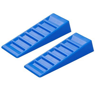 ProPlus Set di Livellatori per Roulotte 2 pz 75 mm in Plastica Blu
