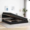 vidaXL Letto con contenitore e LED Nero 200 x 200 cm Poliestere