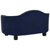 vidaXL Divano per Cani Blu 67x47x36 cm in Peluche
