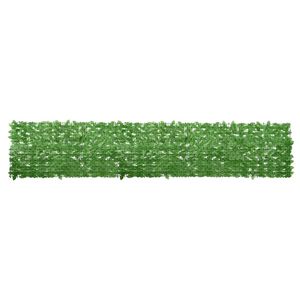 vidaXL Paravento da Balcone con Foglie Verdi 400x75 cm
