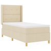 vidaXL Letto a molle con strisce LED Crema 90 x 200 cm Tessuto