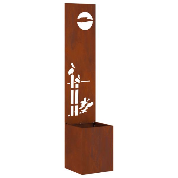 vidaXL Schermo per privacy in giardino Traforo Ruggine 32 x 140 cm