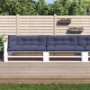 vidaXL Cuscini per Pallet 5 pz Blu Marino in Tessuto