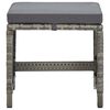 vidaXL Sgabelli da Giardino 4 pz con Cuscini in Polyrattan Grigio