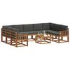 vidaXL Set di divani da esterno 10 pcs Naturale e Antracite