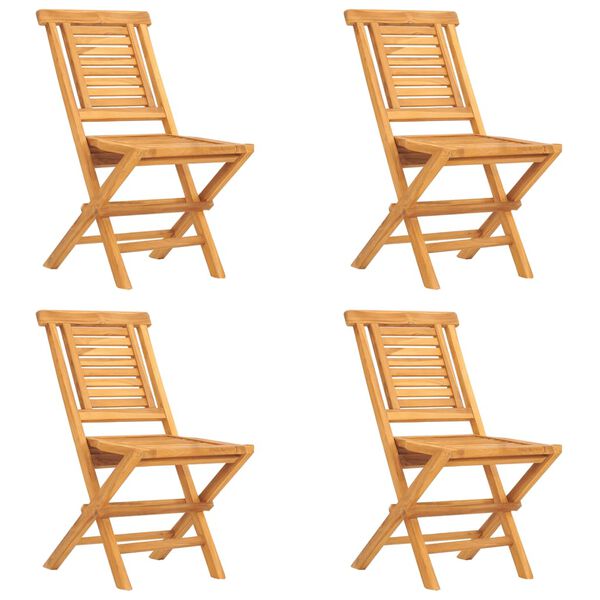 vidaXL Set da Pranzo per Giardino 5 pz in Legno Massello di Teak