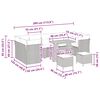 vidaXL Set Divano da Giardino con cuscino 10 pcs Grigio