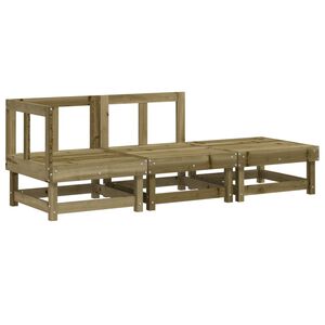 vidaXL Set Salotto da Giardino 3 pz in Legno Impregnato di Pino