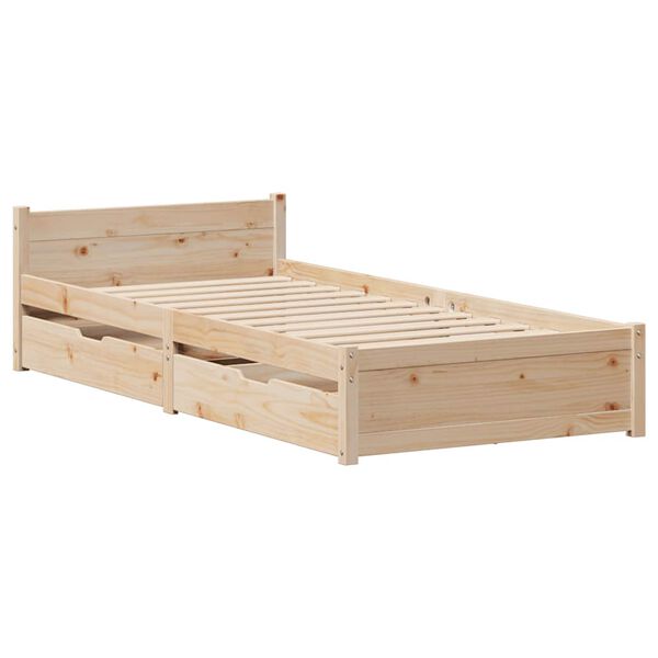 vidaXL Letto senza Materasso 90x200 cm in Legno Massello di Pino