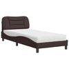 vidaXL Letto con Materasso Hvar Marrone Scuro 90x200 cm in Tessuto