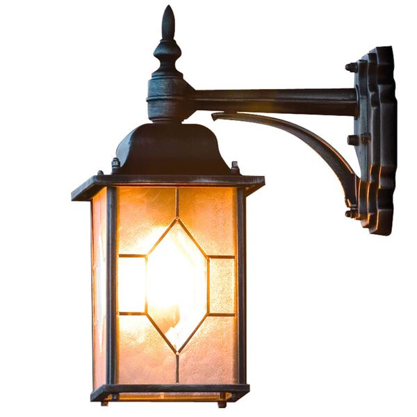 KONSTSMIDE Lampada da Parete Milano Luce verso Basso Nero e Argento