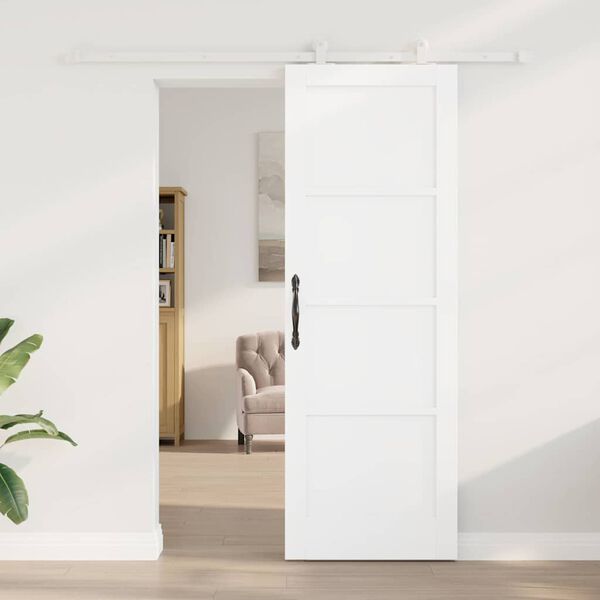 vidaXL Porta scorrevole ORKDAL Bianco 73,5 x 211 cm Pino massello