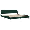 vidaXL Letto con Materasso Hanko Verde Scuro 200x200 cm Velluto