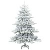 vidaXL Albero di Natale Artificiale con Rami Pieghevoli Bianco 150 cm
