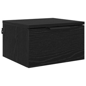 vidaXL Armadio da Notte Rovere Nero 34 x 30 x 20 cm