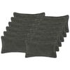 vidaXL Federa 12 pz HOUTEN Grigio Scuro 40 x 80 cm Boucl&eacute;