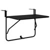 vidaXL Tavolo Appeso da Balcone Nero 60 x 39 x 65 cm Acciaio