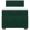 vidaXL Giroletto a Molle con Materasso Verde Scuro 90x190 cm Velluto