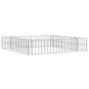 vidaXL Gabbione Letto Rialzato in Acciaio Zincato 100x100x20 cm