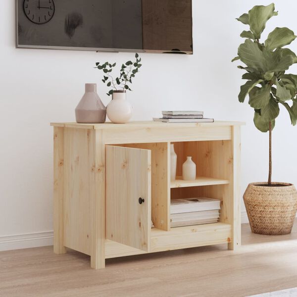 vidaXL Mobile Porta TV 70x36,5x52 cm in Legno Massello di Pino